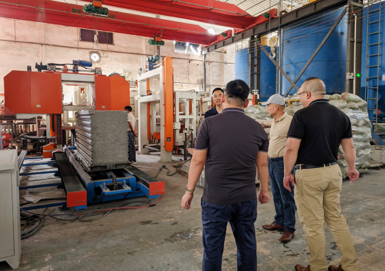 南美洲圭亚那客户订购一套自动化轻质隔墙板设备